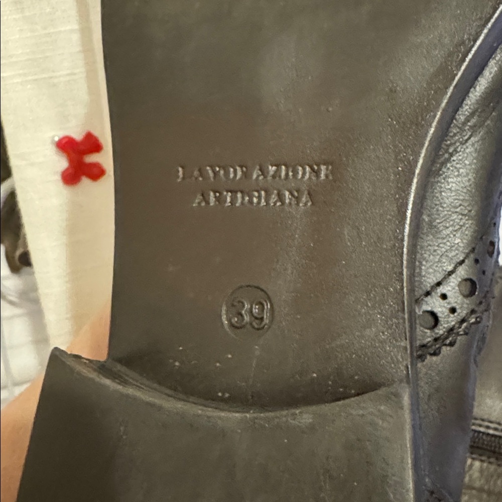 LAVORAXIONE ARTIGIANA GORGEOUS TOLL  BROWN,LEATHER ZIP UP BOOTS 39 - Picture 9 of 11